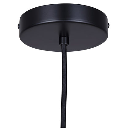 Canarm Jack 4.75in 1-Light Pendant | Matte Black and Grey Cement | Kitchen Island & Dining Room | 4.75 x 4.75 x 12 in | Model IPL729B01BK-GY