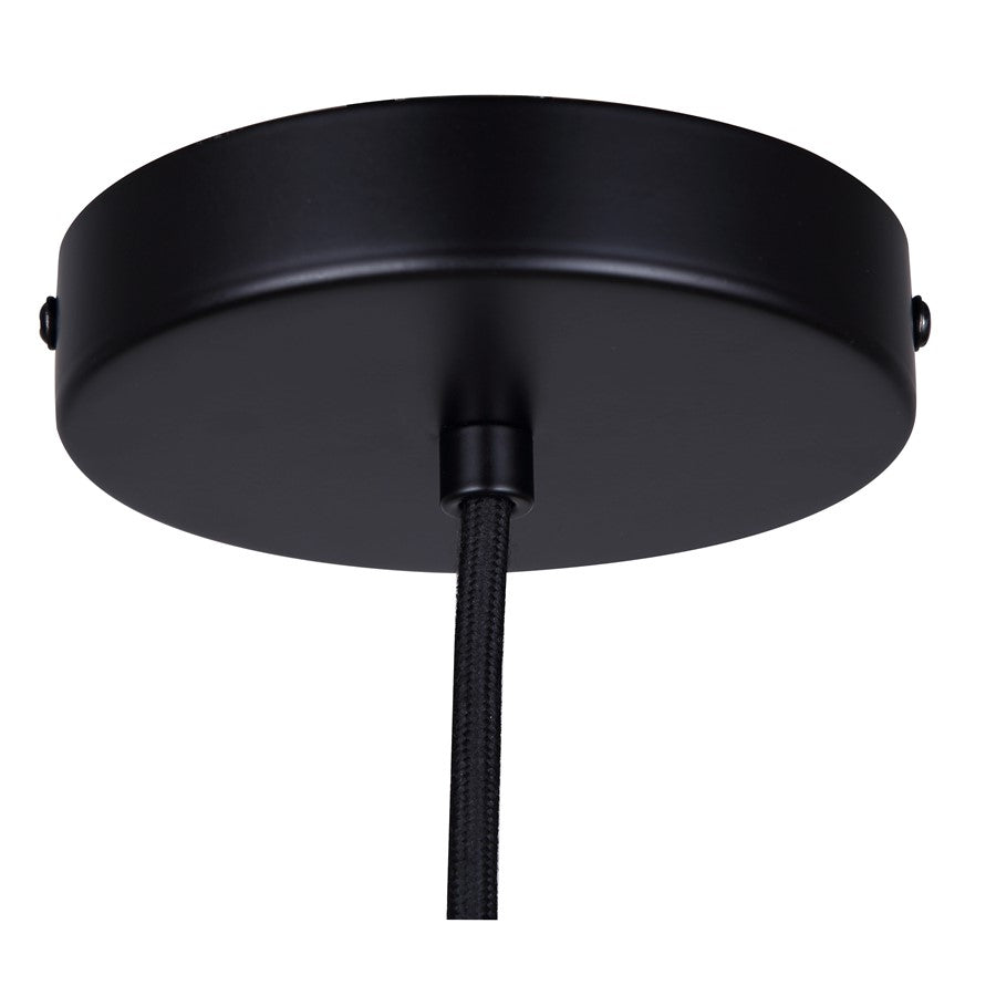 Canarm Jack 6in 1-Light Pendant | Industrial Matte Black and Grey Cement | Kitchen Island & Dining Room | 6 x 6 x 10 in | Model IPL729B01BK6-GY