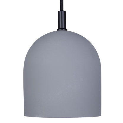 Canarm Jack 6in 1-Light Pendant | Industrial Matte Black and Grey Cement | Kitchen Island & Dining Room | 6 x 6 x 10 in | Model IPL729B01BK6-GY