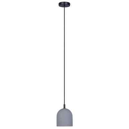 Canarm Jack 6in 1-Light Pendant | Industrial Matte Black and Grey Cement | Kitchen Island & Dining Room | 6 x 6 x 10 in | Model IPL729B01BK6-GY