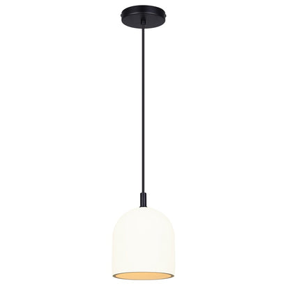 Canarm Jack 6in 1-Light Pendant | Matte Black and Grey White Cement | Kitchen Island & Dining Room | 6 x 6 x 10.5 in | Model IPL729B01BK6-W