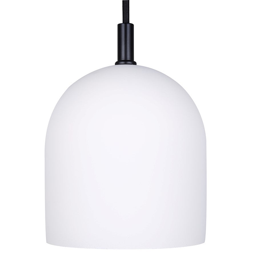 Canarm Jack 6in 1-Light Pendant | Matte Black and Grey White Cement | Kitchen Island & Dining Room | 6 x 6 x 10.5 in | Model IPL729B01BK6-W