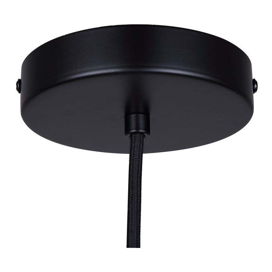 Canarm Jack 6in 1-Light Pendant | Matte Black and Grey White Cement | Kitchen Island & Dining Room | 6 x 6 x 10.5 in | Model IPL729B01BK6-W