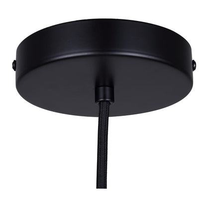 Canarm Jack 6in 1-Light Pendant | Matte Black and Grey White Cement | Kitchen Island & Dining Room | 6 x 6 x 10.5 in | Model IPL729B01BK6-W