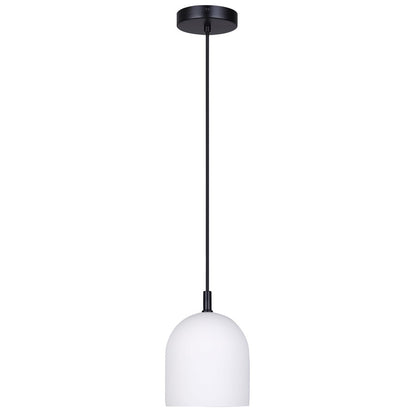 Canarm Jack 6in 1-Light Pendant | Matte Black and Grey White Cement | Kitchen Island & Dining Room | 6 x 6 x 10.5 in | Model IPL729B01BK6-W