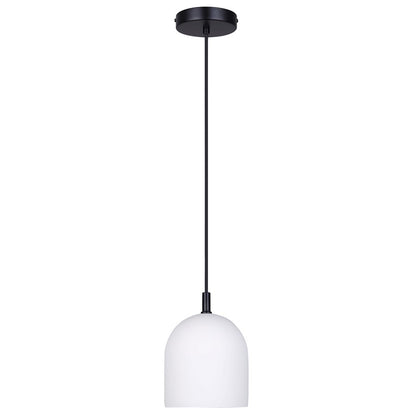 Canarm Jack 6in 1-Light Pendant | Matte Black and Grey White Cement | Kitchen Island & Dining Room | 6 x 6 x 10.5 in | Model IPL729B01BK6-W
