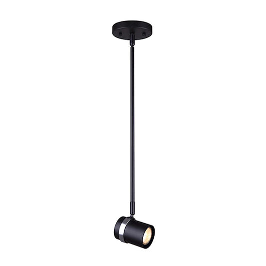 Canarm Adelaide 6in 1-Light Pendant | Black and Chrome Metal | Kitchen Island & Dining Room | 6 x 5 x 12 in | Model IPL760A01BKC10