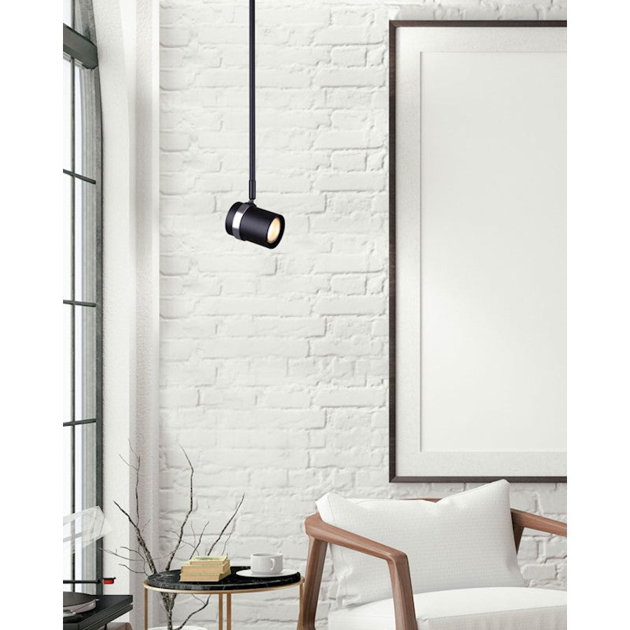 Canarm Adelaide 6in 1-Light Pendant | Black and Chrome Metal | Kitchen Island & Dining Room | 6 x 5 x 12 in | Model IPL760A01BKC10