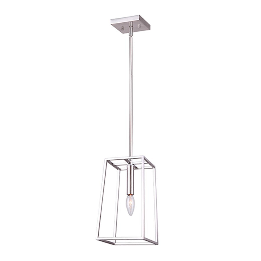 Canarm Wexford 6in 1-Light Pendant | Brushed Nickel Metal | Kitchen Island & Dining Room | 6 x 6 x 20 in | Model IPL763A01BN