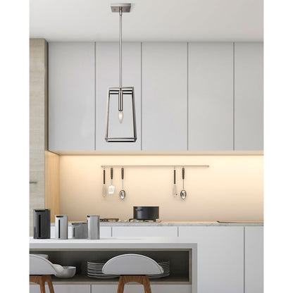 Canarm Wexford 6in 1-Light Pendant | Brushed Nickel Metal | Kitchen Island & Dining Room | 6 x 6 x 20 in | Model IPL763A01BN