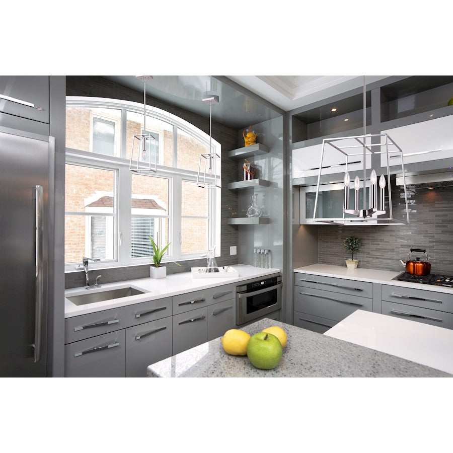 Canarm Wexford 6in 1-Light Pendant | Brushed Nickel Metal | Kitchen Island & Dining Room | 6 x 6 x 20 in | Model IPL763A01BN