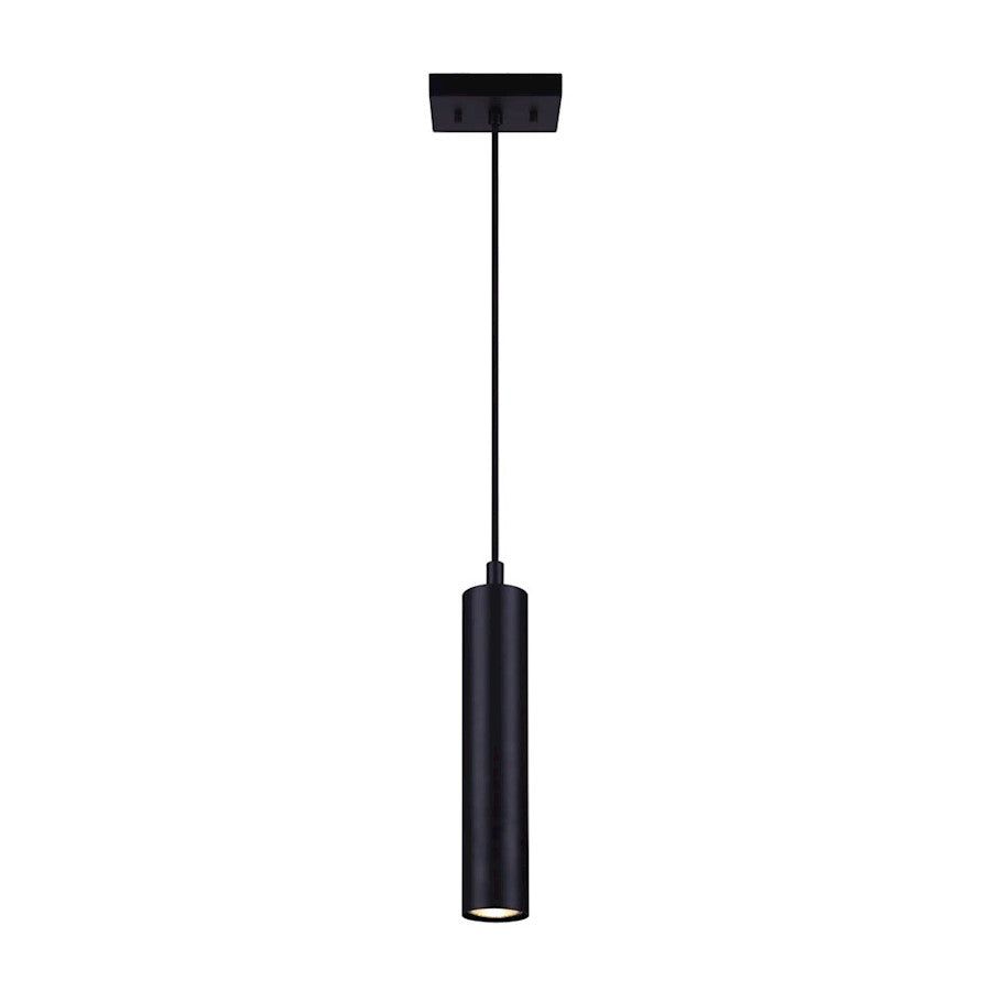 Canarm Carver 5in 1-Light Pendant | Modern Black Metal | Kitchen Island & Dining Room | 5 x 5 x 14 in | Model IPL764A01BK10