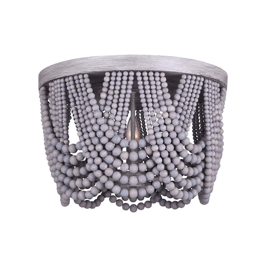 Canarm Kipling 15in 3-Light Semi Flush Mount | Grey Metal | Living Room & Bedroom | 15 x 15 x 11 in | Model ISF1001A03BGY