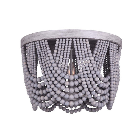 Canarm Kipling 15in 3-Light Semi Flush Mount | Grey Metal | Living Room & Bedroom | 15 x 15 x 11 in | Model ISF1001A03BGY