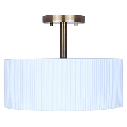 Canarm Rexton 13in 2-Light Semi-Flush Mount | Matte White Metal | Bedroom & Living Room | 13 x 13 x 9 in | Model ISF1119A02WHG