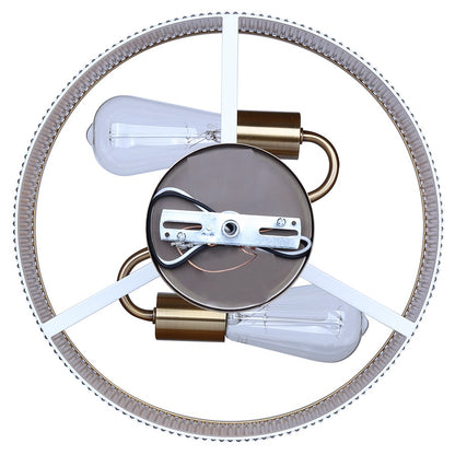 Canarm Rexton 13in 2-Light Semi-Flush Mount | Matte White Metal | Bedroom & Living Room | 13 x 13 x 9 in | Model ISF1119A02WHG