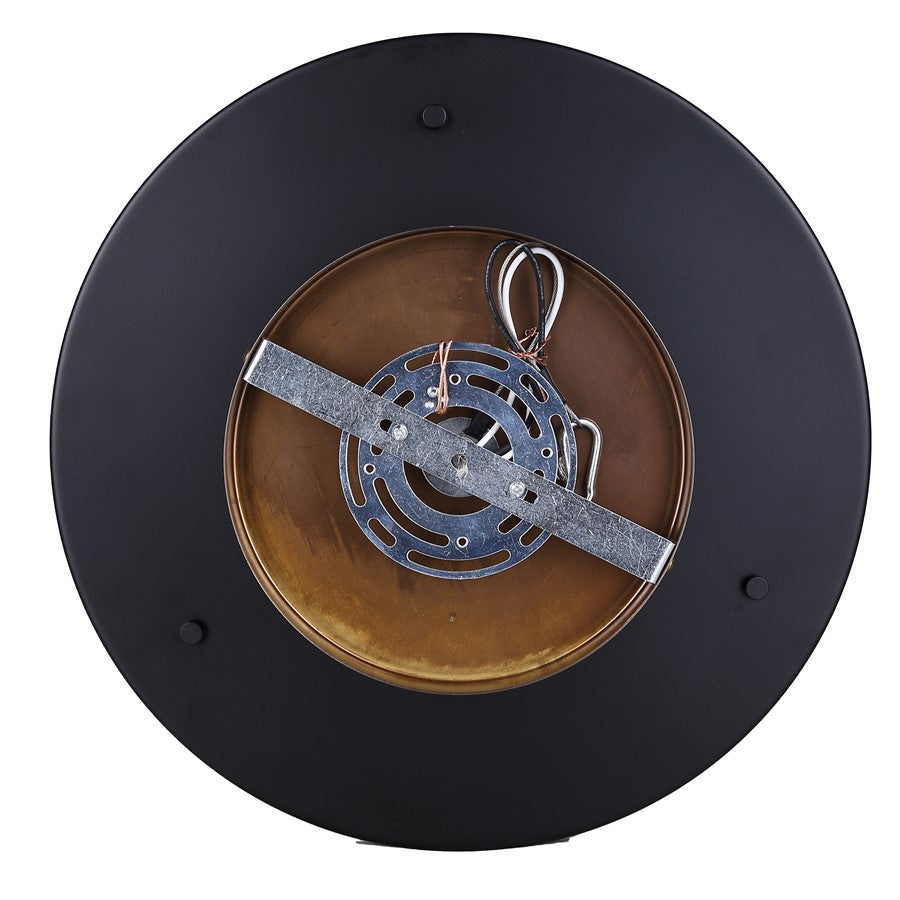 Canarm Jenner 15in 3-Light Semi-Flush Mount | Modern Matte Black and Gold with Clear Ribbed Glass | Hallway & Bedroom | Model ISF1143A03BKG