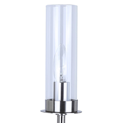 Canarm Benson 16in 3-Light Semi Flush Mount | Brushed Nickel and Clear Glass | Kitchen & Bedroom | 16 x 16 x 14 in | Model ISF1205A03BN