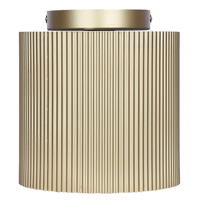 Canarm Scarlett 8in 1-Light Semi Flush Mount | Painted Gold and Ribbed Metal | Entryway & Hallway | 8 x 8 x 8.5 in | Model ISF1208A01PGD