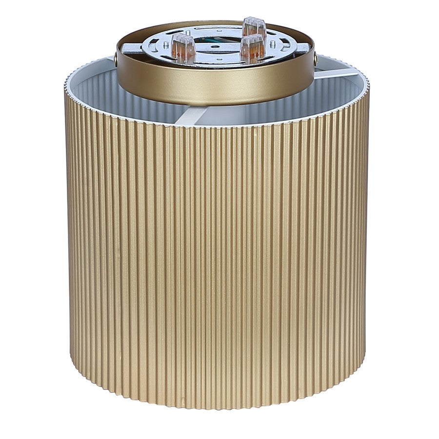 Canarm Scarlett 8in 1-Light Semi Flush Mount | Painted Gold and Ribbed Metal | Entryway & Hallway | 8 x 8 x 8.5 in | Model ISF1208A01PGD