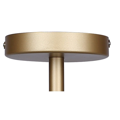 Canarm Scarlett 18in 2-Light Semi Flush Mount | Painted Gold and Ribbed Metal | Kitchen & Dining Room | 18 x 18 x 9.75 in | Model ISF1208A02PGD