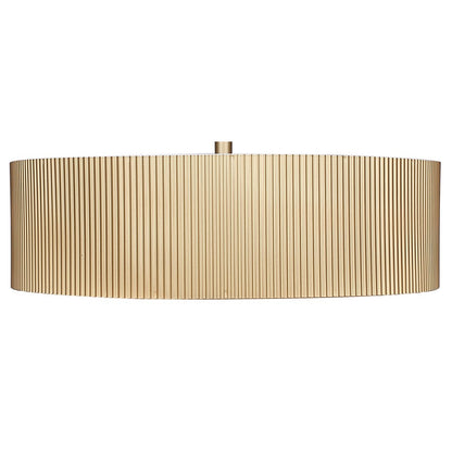 Canarm Scarlett 18in 2-Light Semi Flush Mount | Painted Gold and Ribbed Metal | Kitchen & Dining Room | 18 x 18 x 9.75 in | Model ISF1208A02PGD