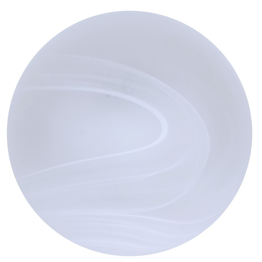 Canarm Mackenna 9.75in 1-Light Semi Flush Mount | Matte Black and Alabaster Glass | Entryway & Bedroom | 9.75 x 9.75 x 12.37 in | Model ISF1229A01BK