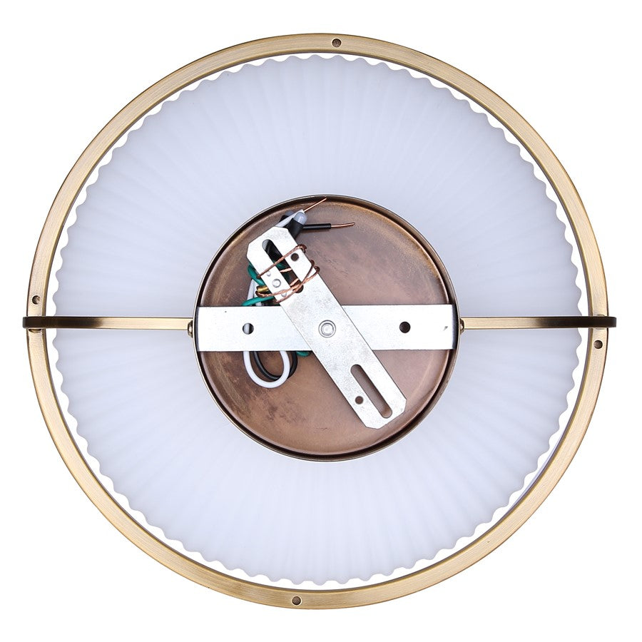 Canarm Eve 12in 1-Light Semi-Flush Mount | Mid-Century Brushed Gold and Opal Glass | Entryway & Bedroom | 12 x 12 x 8.25 in | Model ISF2190B01GD