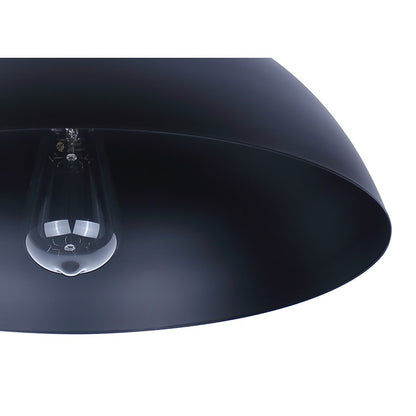Canarm Eddie 15.5in 1-Light Semi-Flush Mount | Modern Matte Black Steel | Hallway & Bedroom Ceiling Light | 15.5 x 15.5 x 7.5 in | Model ISF2192B01BK