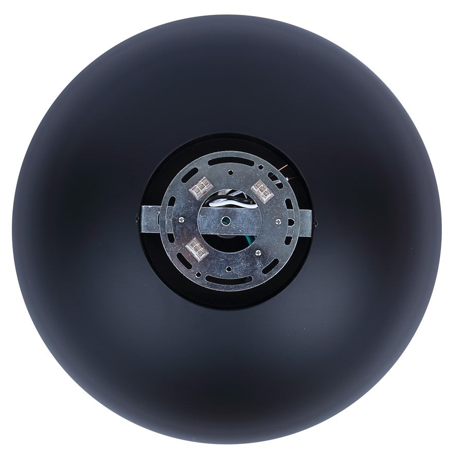 Canarm Eddie 15.5in 1-Light Semi-Flush Mount | Modern Matte Black Steel | Hallway & Bedroom Ceiling Light | 15.5 x 15.5 x 7.5 in | Model ISF2192B01BK