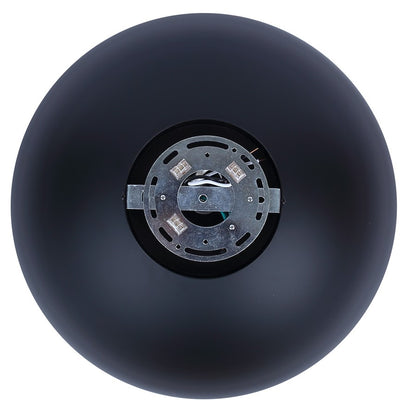 Canarm Eddie 15.5in 1-Light Semi-Flush Mount | Modern Matte Black Steel | Hallway & Bedroom Ceiling Light | 15.5 x 15.5 x 7.5 in | Model ISF2192B01BK