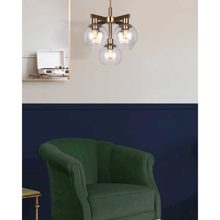 Canarm Landry 20in 5-Light Semi-Flush | Gold Steel | Living Room & Dining Room Ceiling Light | 20 x 20 x 20 in | Model ISF560B05GD