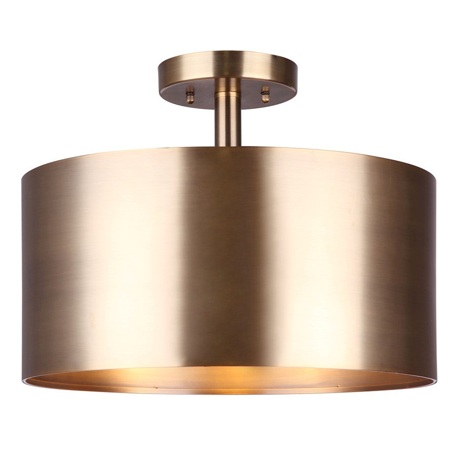 Canarm Lola 15in 3-Light Semi-Flush | Classic Gold Metal | Bedroom & Living Room | 15 x 15 x 11.5 in | Model ISF669B03GD