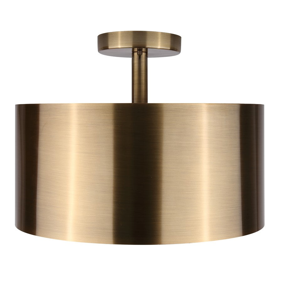 Canarm Lola 15in 3-Light Semi-Flush | Classic Gold Metal | Bedroom & Living Room | 15 x 15 x 11.5 in | Model ISF669B03GD