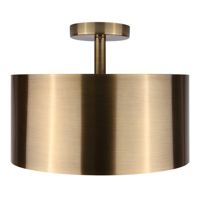 Canarm Lola 15in 3-Light Semi-Flush | Classic Gold Metal | Bedroom & Living Room | 15 x 15 x 11.5 in | Model ISF669B03GD