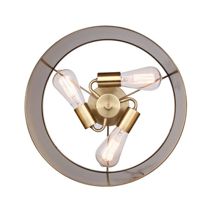 Canarm Lola 15in 3-Light Semi-Flush | Classic Gold Metal | Bedroom & Living Room | 15 x 15 x 11.5 in | Model ISF669B03GD