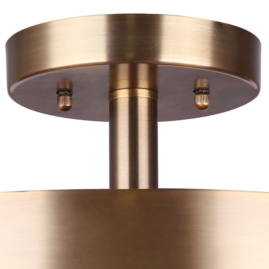 Canarm Lola 15in 3-Light Semi-Flush | Classic Gold Metal | Bedroom & Living Room | 15 x 15 x 11.5 in | Model ISF669B03GD