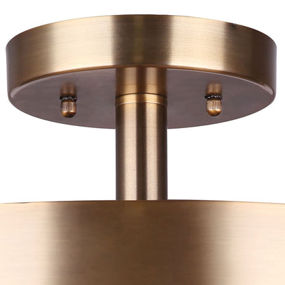 Canarm Lola 15in 3-Light Semi-Flush | Classic Gold Metal | Bedroom & Living Room | 15 x 15 x 11.5 in | Model ISF669B03GD