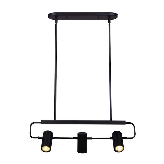 Canarm Marena 25in 3-Light Pendant | Modern Black Metal | Kitchen Island & Dining Room | 25 x 4.5 x 16 in | Model IST1022A03BK10