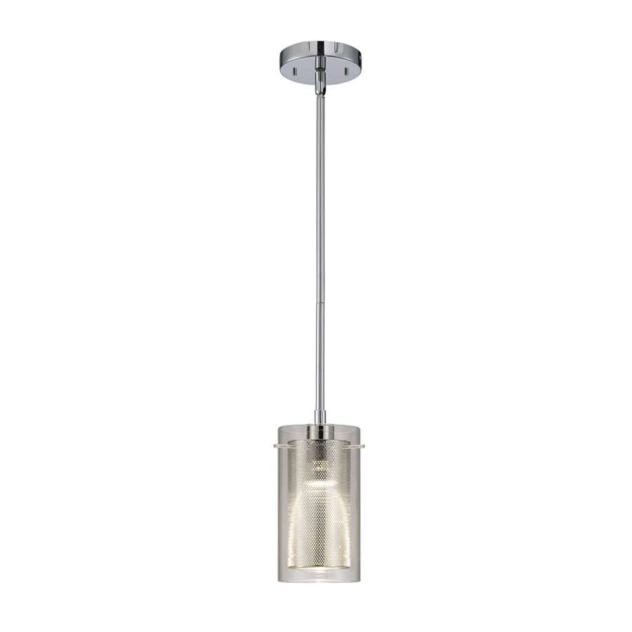 Canarm Rohe 1-Light Rod Pendant | Chrome Steel with Clear Glass | Kitchen Island & Dining Room | 4.75 x 4.75 x 11.75-59.75 in | Model IST184B01CH10