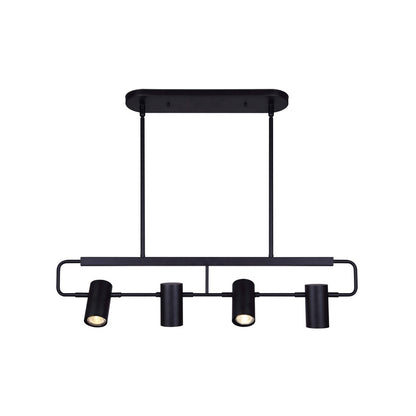 Canarm Leal 31in 4-Light Track Light | Modern Matte Black Metal | Kitchen & Living Room | 31 x 4.5 x 16-58 in | Model IST697B04BK10