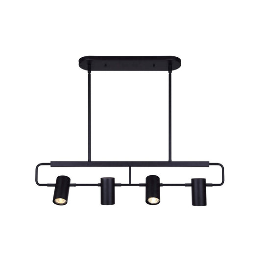 Canarm Leal 31in 4-Light Track Light | Modern Matte Black Metal | Kitchen & Living Room | 31 x 4.5 x 16-58 in | Model IST697B04BK10
