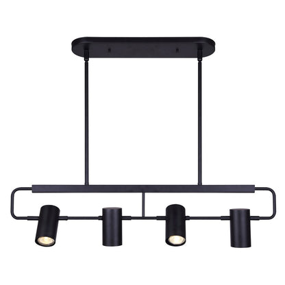 Canarm Leal 31in 4-Light Track Light | Modern Matte Black Metal | Kitchen & Living Room | 31 x 4.5 x 16-58 in | Model IST697B04BK10