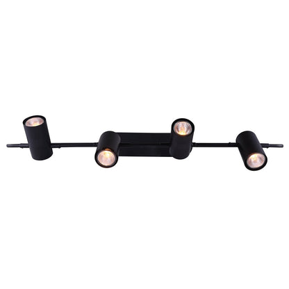 Canarm Leal 31in 4-Light Track Light | Modern Matte Black Metal | Kitchen & Living Room | 31 x 4.5 x 16-58 in | Model IST697B04BK10