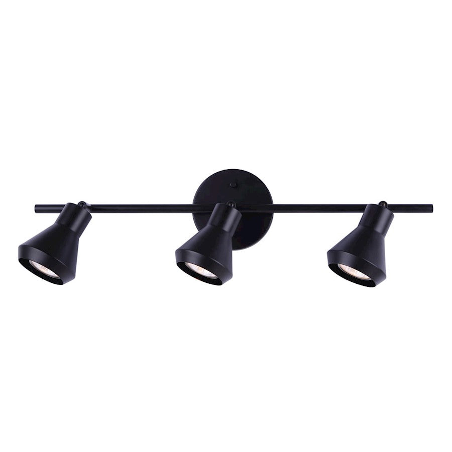 Canarm Byck 23in 3-Light Track Lighting | Mid-Century Matte Black | Kitchen & Basement Task Light | 23 x 5 x 7 in | Model IT1020A03BK10