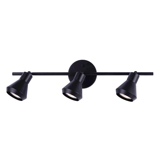 Canarm Byck 23in 3-Light Track Lighting | Mid-Century Matte Black | Kitchen & Basement Task Light | 23 x 5 x 7 in | Model IT1020A03BK10