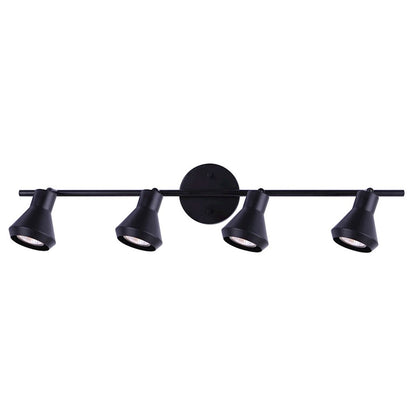 Canarm Byck 29in 4-Light Track Lighting | Mid-Century Matte Black | Kitchen & Basement Task Light | 29 x 5 x 7 in | Model IT1020A04BK10