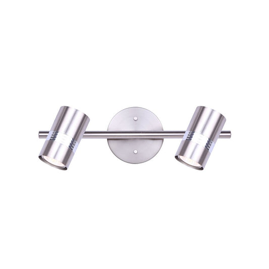 Canarm Aldi 15in 2-Light Track Light | Modern Matte Black and Chrome | Kitchen & Living Room Task Lighting | 15 x 5 x 8 in | Model IT1058A02BNC10