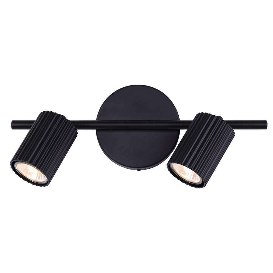 Canarm Rexton 14in 2-Light Track Lighting | Matte Black | Kitchen & Office | 14 x 5 x 7 in | Model IT1119A02BK10