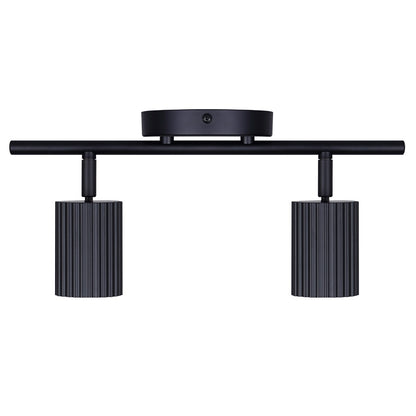 Canarm Rexton 14in 2-Light Track Lighting | Matte Black | Kitchen & Office | 14 x 5 x 7 in | Model IT1119A02BK10